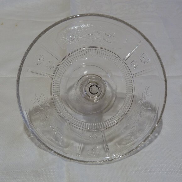 Antique 1880s Early American Pattern Glass Pedestal Cake Stand Made in USA Bryce - Picture 12 of 12